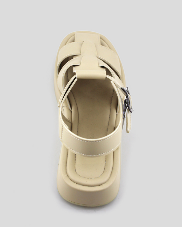 mumka-Calzado-mujer-Sandalias Cangrejeras Beige