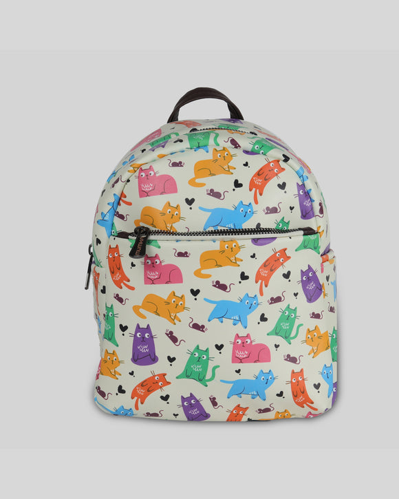 mumka-Bolso-mujer-Mochila Mini Gatos Colores