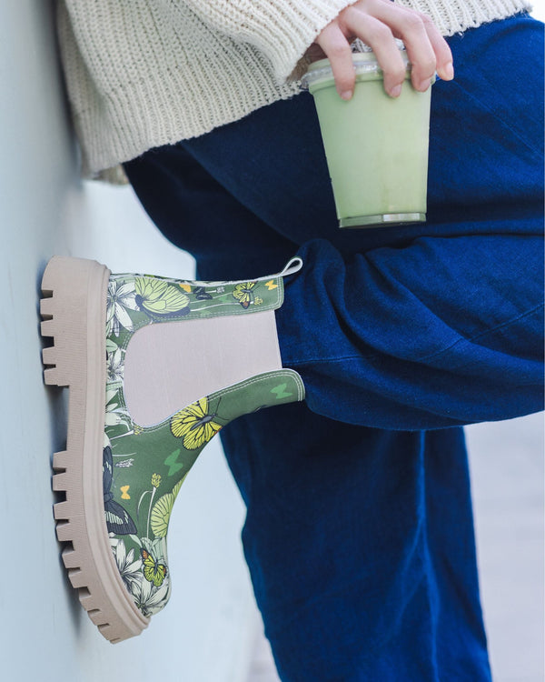 mumka-Calzado-mujer-Botas Chelsea Mariposas