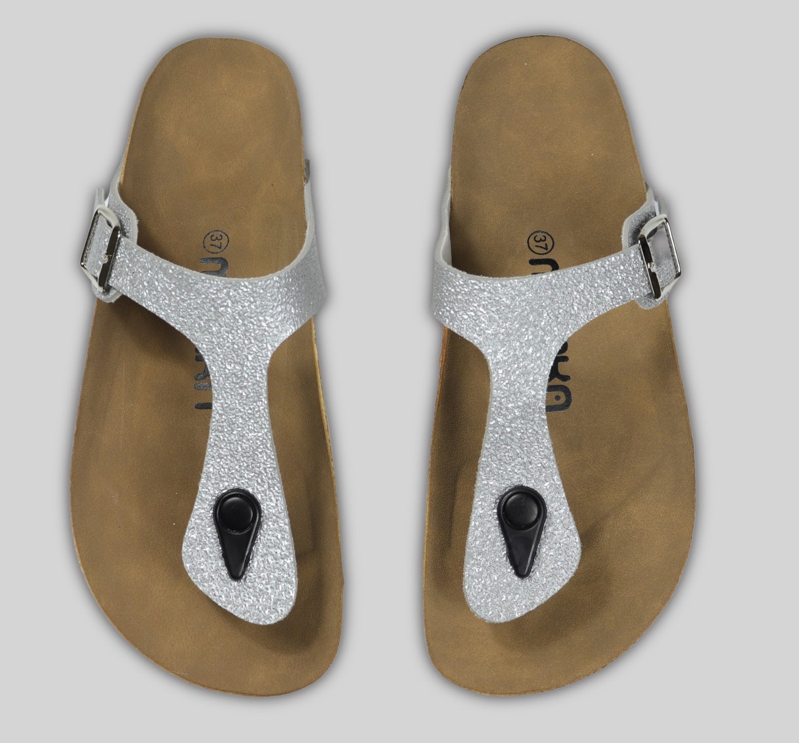 mumka-Calzado-mujer-Sandalias Brillo Plateado