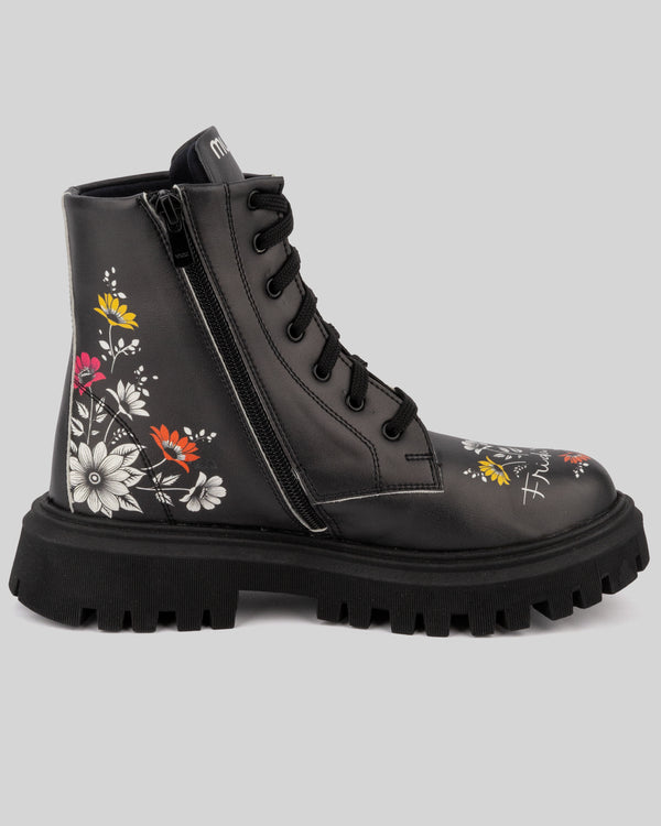 mumka-Calzado-mujer-Botas de Frida Kahlo Black
