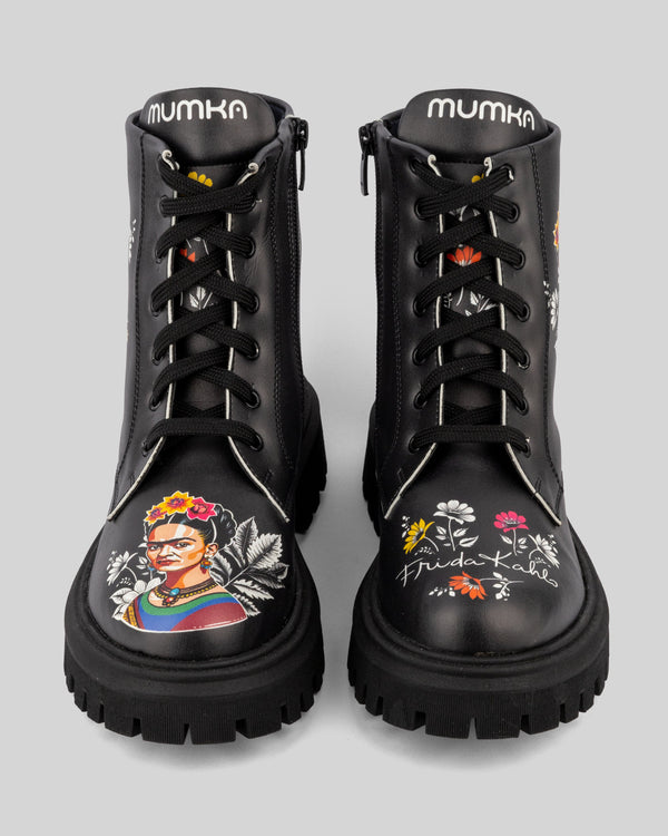 mumka-Calzado-mujer-Botas de Frida Kahlo Black