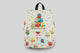 mumka-Bolso-mujer-Mochila Búhos Coloridos Beige