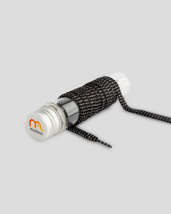 mumka-Cordones-mujer-Cordones Negro con Brillos Plateados