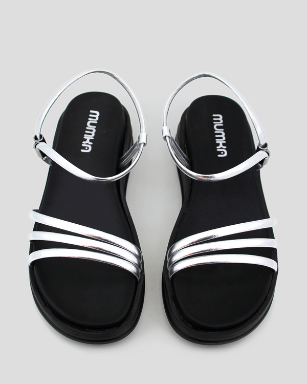 mumka-Calzado-mujer-Sandalias Plataforma Plateado